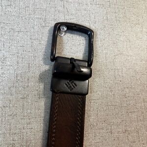 3/$15 Columbia Dark Brown Leather Belt with Black Buckle